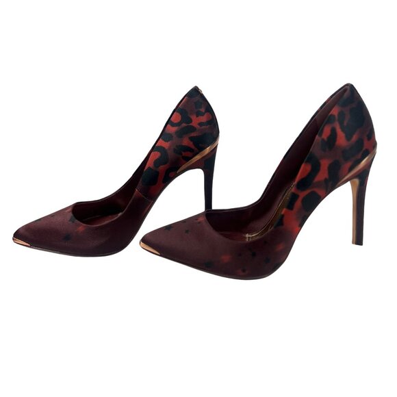 Ted Baker London Iziie Red Satin Pumps Women’s Size 38 – Stiletto Heels - Picture 3 of 8
